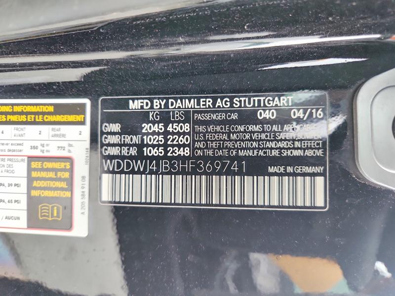 Aukcja sprzedaży 2017 Mercedes-benz C, vin: WDDWJ4JB3HF369741, numer aukcji: 52540216