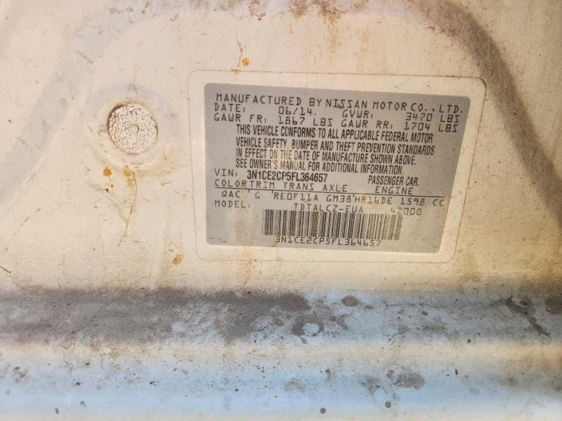 53264426 :رقم المزاد ، 3N1CE2CP5FL364657 vin ، 2015 Nissan Versa Note مزاد بيع