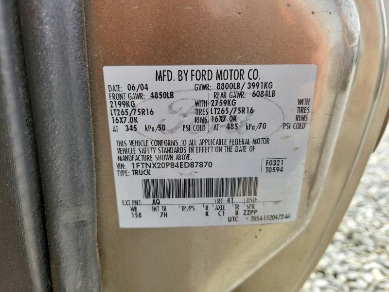 Продажа на аукционе авто 2004 Ford F250, vin: 1FTNX20P84ED87870, номер лота: 55024076