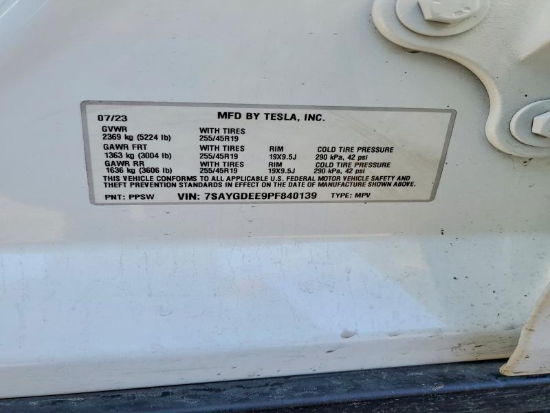 Aukcja sprzedaży 2023 Tesla Model Y, vin: 7SAYGDEE9PF840139, numer aukcji: 54702986
