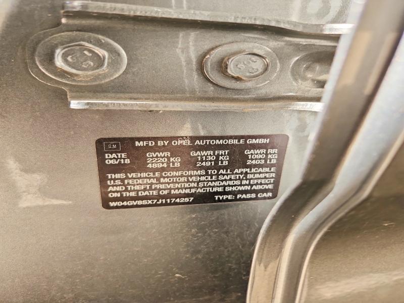 Auction sale of the 2018 Buick Regal Tourx, vin: W04GV8SX7J1174257, lot number: 52503686