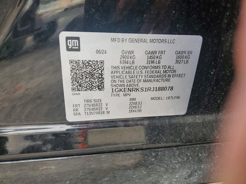 2024 Gmc Acadia მანქანა იყიდება აუქციონზე, vin: 1GKENRKS1RJ188078, აუქციონის ნომერი: 55559486