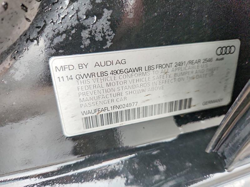 Продаж на аукціоні авто 2015 Audi A4, vin: WAUFFAFL1FN024977, номер лоту: 48085606