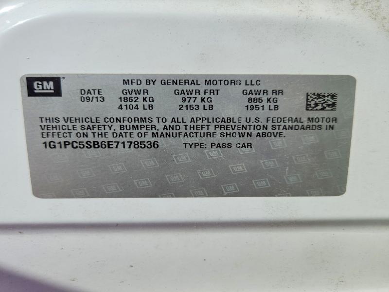 Продаж на аукціоні авто 2014 Chevrolet Cruze, vin: 1G1PC5SB6E7178536, номер лоту: 52669176