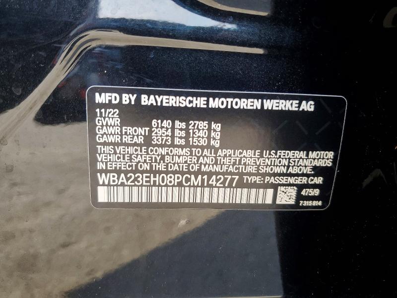 Aukcja sprzedaży 2023 Bmw 740, vin: WBA23EH08PCM14277, numer aukcji: 52739036
