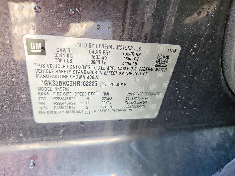 Продажа на аукционе авто 2017 Gmc Yukon, vin: 1GKS2BKC9HR162226, номер лота: 53276136