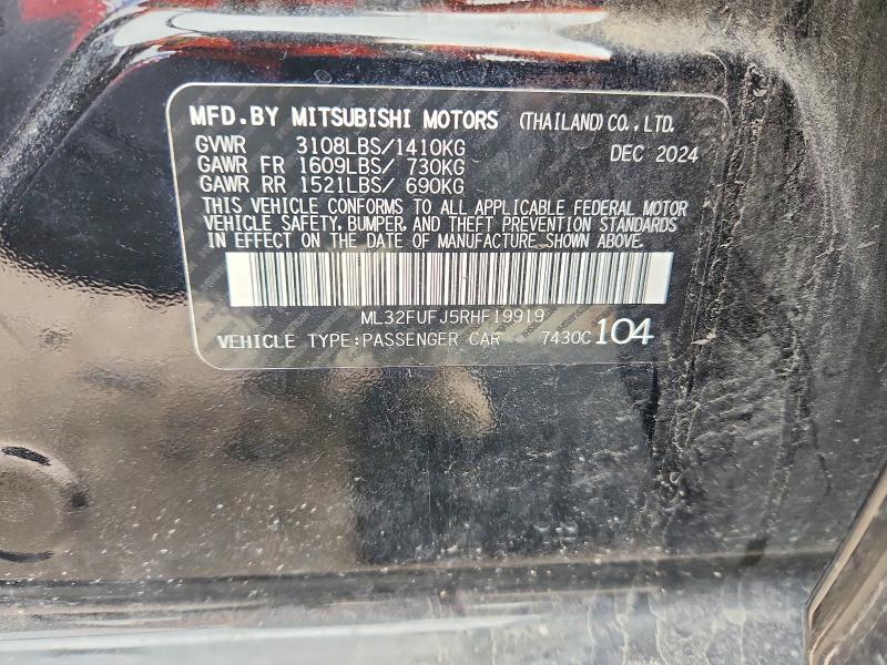 Aukcja sprzedaży 2024 Mitsubishi Mirage, vin: ML32FUFJ5RHF19919, numer aukcji: 52253036