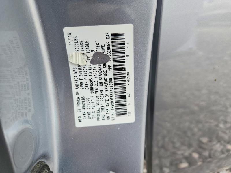 Aukcja sprzedaży 2016 Honda Accord, vin: 1HGCR3F88GA010508, numer aukcji: 53434006