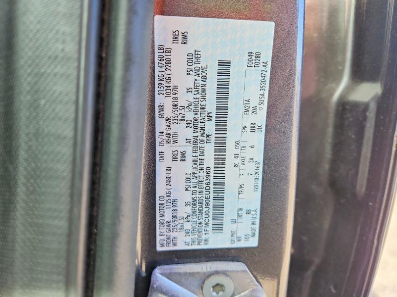 52868846 :رقم المزاد ، 1FMCU0J90EUD63960 vin ، 2014 Ford Escape مزاد بيع