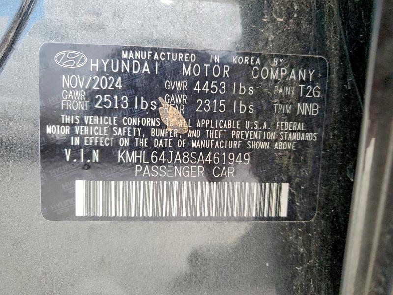 2025 Hyundai Sonata მანქანა იყიდება აუქციონზე, vin: KMHL64JA8SA461949, აუქციონის ნომერი: 53848706
