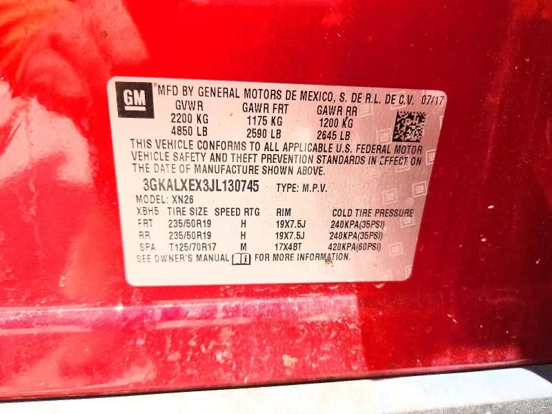 54185726 :رقم المزاد ، 3GKALXEX3JL130745 vin ، 2018 Gmc Terrain مزاد بيع