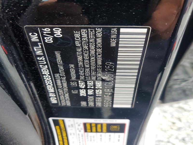 Aukcja sprzedaży 2016 Mercedes-benz C, vin: 55SWF4JB1GU151259, numer aukcji: 53068926