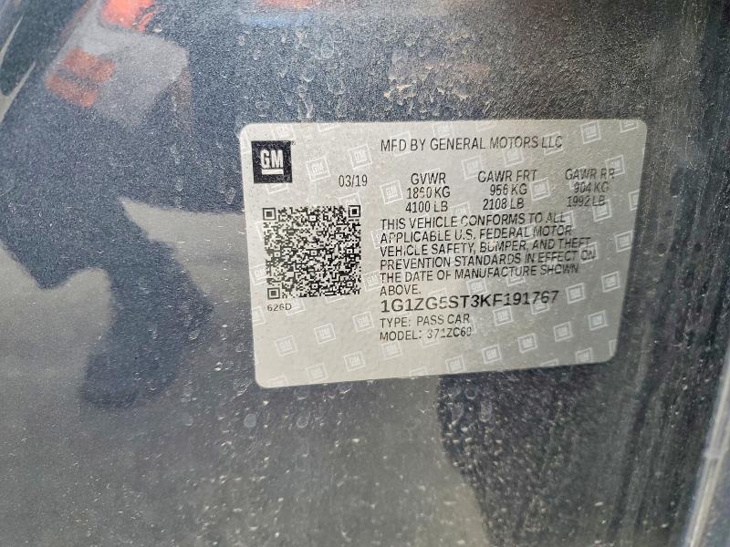 54913876 :رقم المزاد ، 1G1ZG5ST3KF191767 vin ، 2019 Chevrolet Malibu مزاد بيع