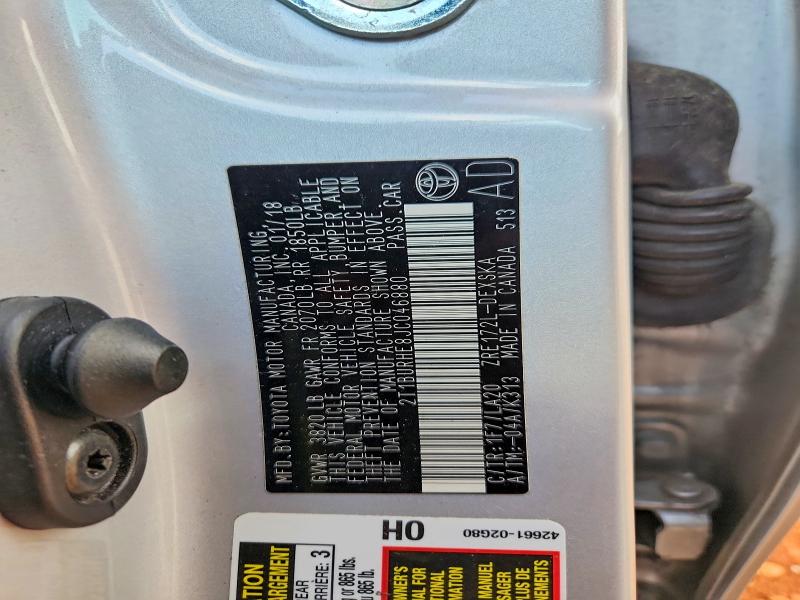 Продаж на аукціоні авто 2018 Toyota Corolla, vin: 2T1BURHE8JC046880, номер лоту: 53543826