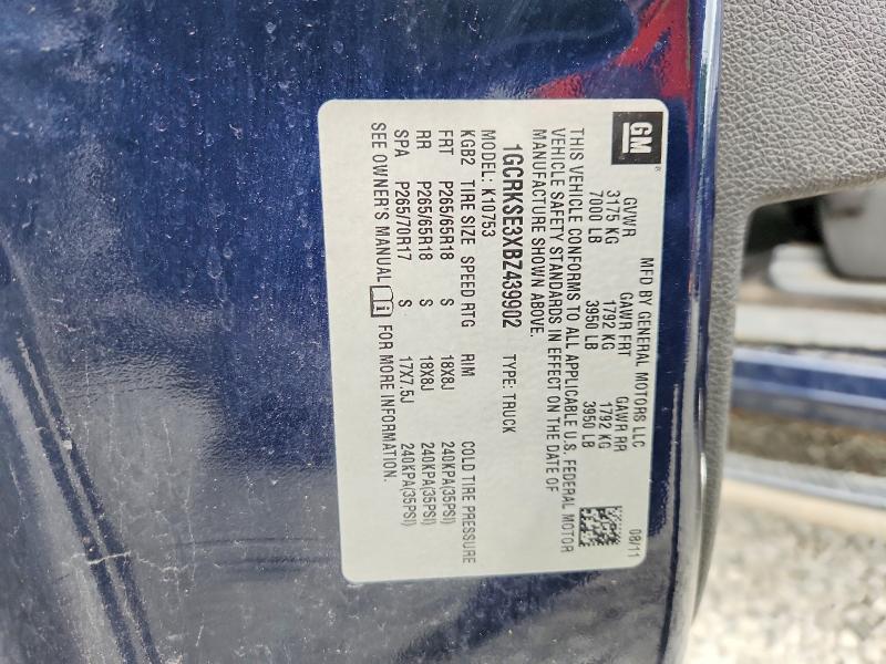 2011 Chevrolet Silverado მანქანა იყიდება აუქციონზე, vin: 1GCRKSE3XBZ439902, აუქციონის ნომერი: 55101586