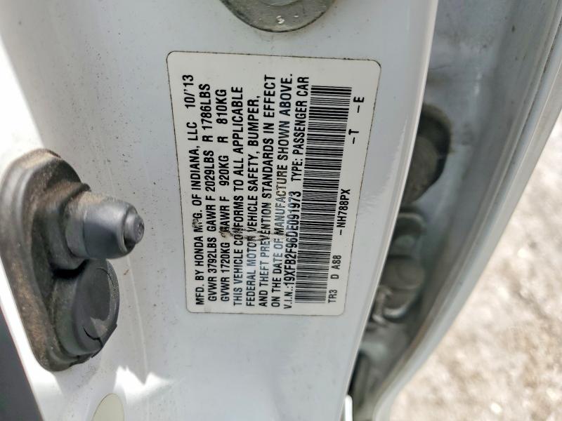 Продажа на аукционе авто 2013 Honda Civic, vin: 19XFB2F96DE091973, номер лота: 54491136