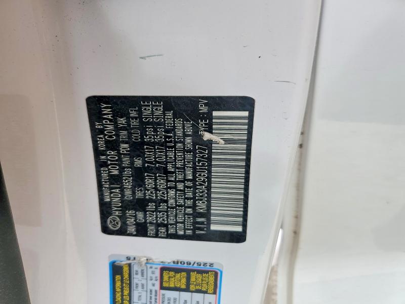 2016 Hyundai Tucson მანქანა იყიდება აუქციონზე, vin: KM8J33A29GU157327, აუქციონის ნომერი: 52744706