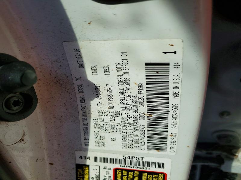 Aukcja sprzedaży 2016 Toyota Tacoma, vin: 5TFAZ5CN8GX020934, numer aukcji: 54309106