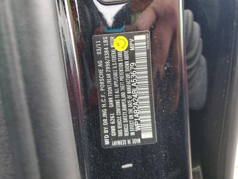 49586696 :رقم المزاد ، WP1AB2A24BLA53679 vin ، 2011 Porsche Cayenne مزاد بيع