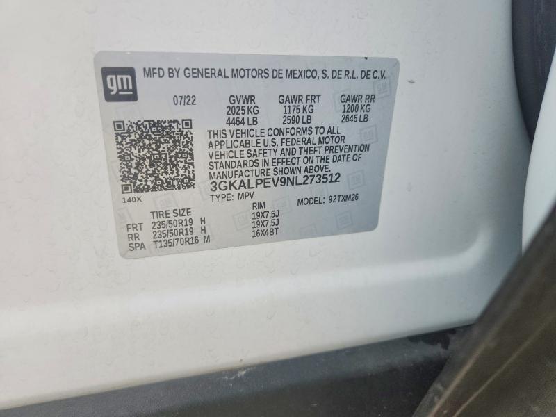 Aukcja sprzedaży 2022 Gmc Terrain, vin: 3GKALPEV9NL273512, numer aukcji: 52498596