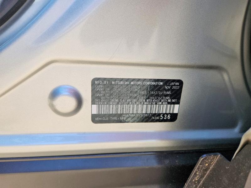 Aukcja sprzedaży 2023 Mitsubishi Eclipse Cross, vin: JA4ATWAA3PZ020877, numer aukcji: 51436626