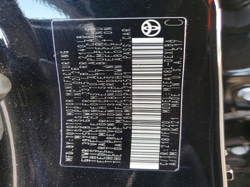 55421096 :رقم المزاد ، 5YFB4MDE2TP425501 vin ، 2026 Toyota Corolla مزاد بيع