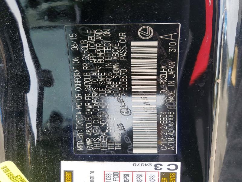 Продажа на аукционе авто 2015 Lexus Rc, vin: JTHHE5BC2F5008670, номер лота: 52270706