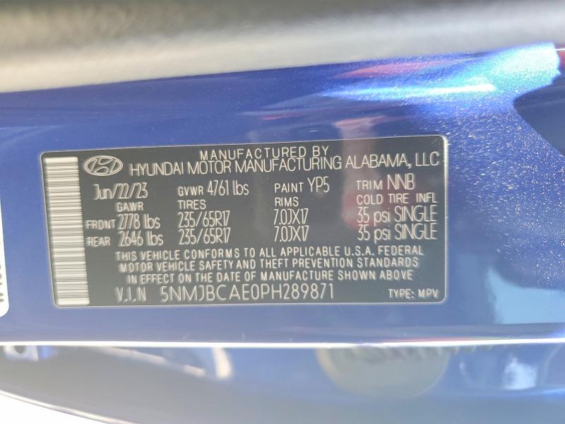 Продажа на аукционе авто 2023 Hyundai Tucson, vin: 5NMJBCAE0PH289871, номер лота: 54902566