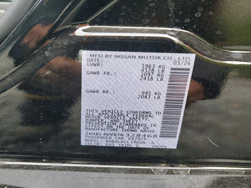 Auction sale of the 2026 Nissan Altima, vin: 1N4BL4DV8TN328468, lot number: 53586926