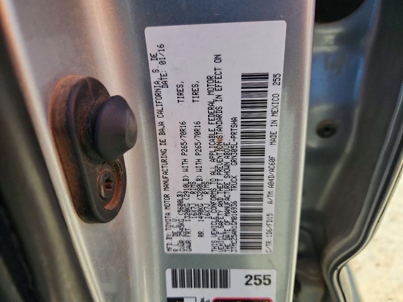 Продаж на аукціоні авто 2016 Toyota Tacoma, vin: 3TMCZ5AN1GM016936, номер лоту: 53080286