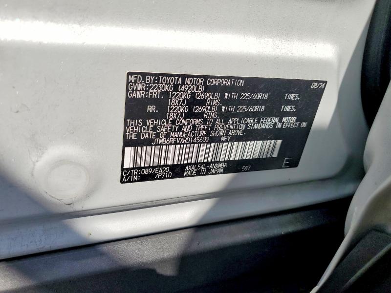 Продаж на аукціоні авто 2024 Toyota Rav4, vin: JTMB6RFVXRD145602, номер лоту: 54728376