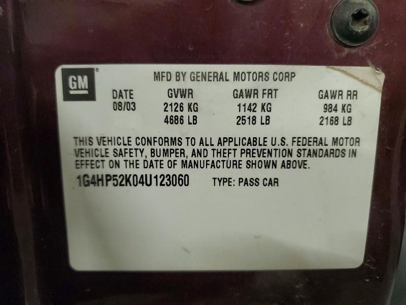 Aukcja sprzedaży 2004 Buick Lesabre, vin: 1G4HP52K04U123060, numer aukcji: 41627896