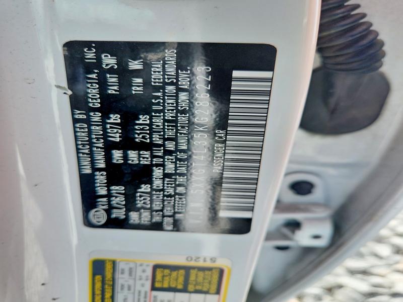 Aukcja sprzedaży 2019 Kia Optima, vin: 5XXGT4L35KG286223, numer aukcji: 55051466