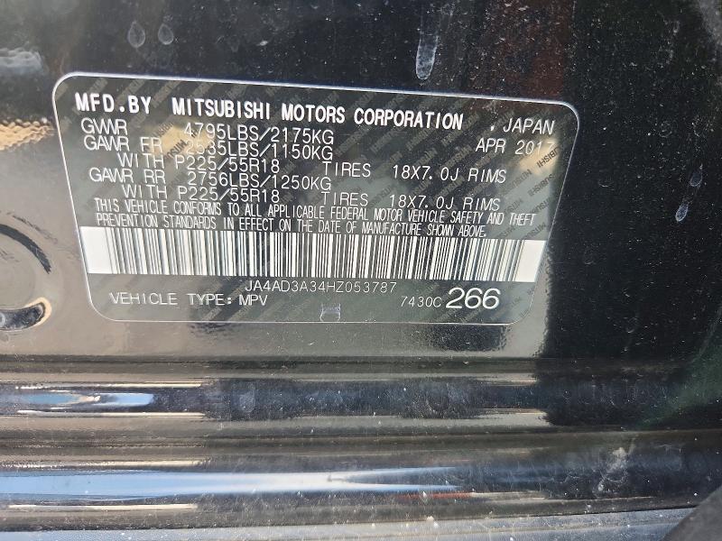 Aukcja sprzedaży 2017 Mitsubishi Outlander, vin: JA4AD3A34HZ053787, numer aukcji: 54655236