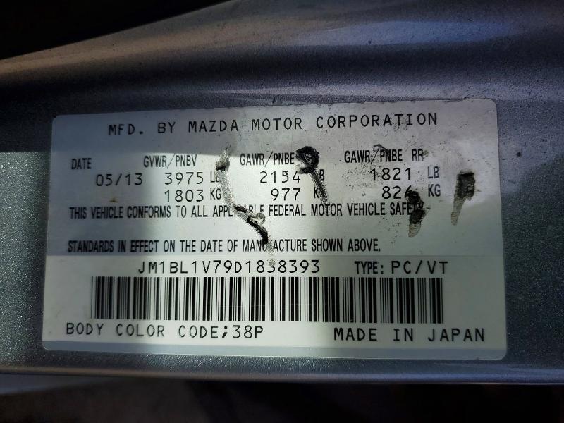 Aukcja sprzedaży 2013 Mazda 3, vin: JM1BL1V79D1838393, numer aukcji: 53242196