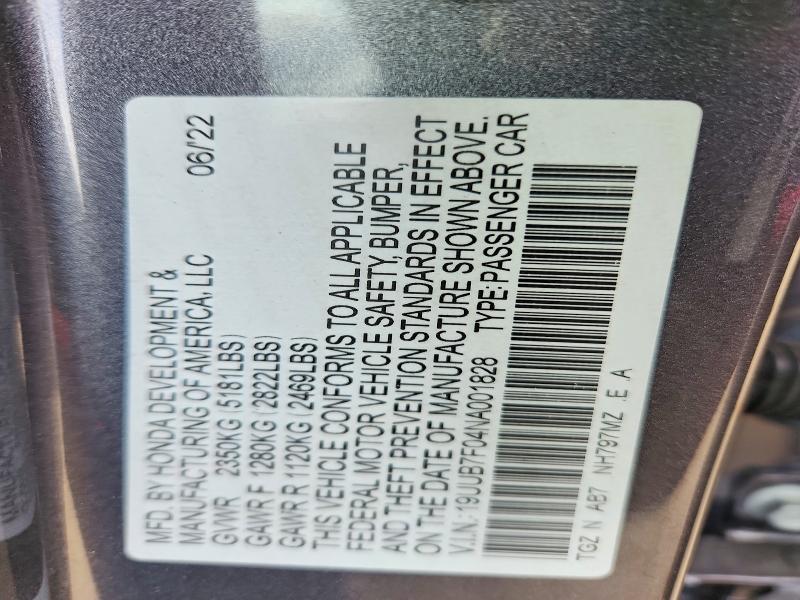54456526 :رقم المزاد ، 19UUB7F04NA001828 vin ، 2022 Acura Tlx مزاد بيع