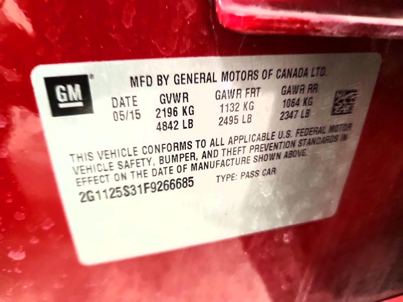 Продажа на аукционе авто 2015 Chevrolet Impala, vin: 2G1125S31F9266685, номер лота: 53271996