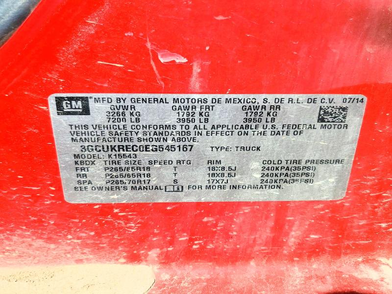 Aukcja sprzedaży 2014 Chevrolet Silverado, vin: 3GCUKREC0EG545167, numer aukcji: 52588626