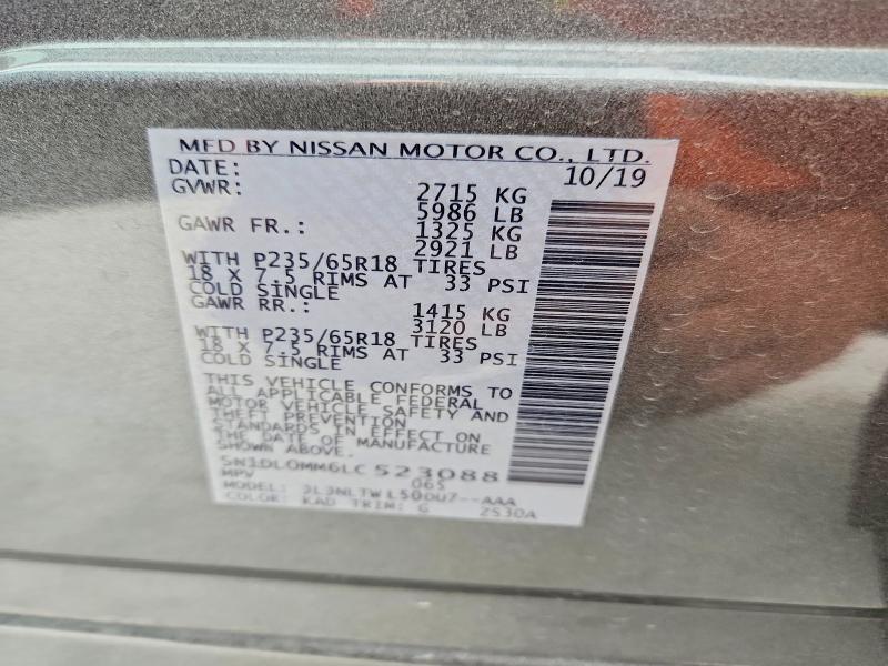 Продажа на аукционе авто 2020 Infiniti Qx60, vin: 5N1DL0MM6LC523088, номер лота: 51481476