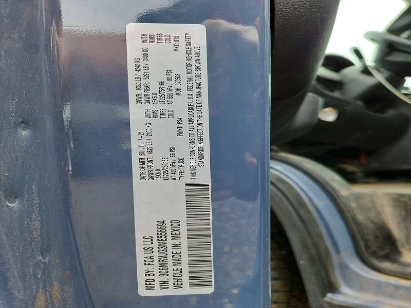 Продаж на аукціоні авто 2021 Ram Promaster 3500, vin: 3C6MRVJG3ME556694, номер лоту: 51325596