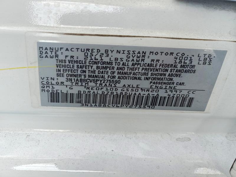 53952406 :رقم المزاد ، 3N1AB8CV6PY275590 vin ، 2023 Nissan Sentra مزاد بيع