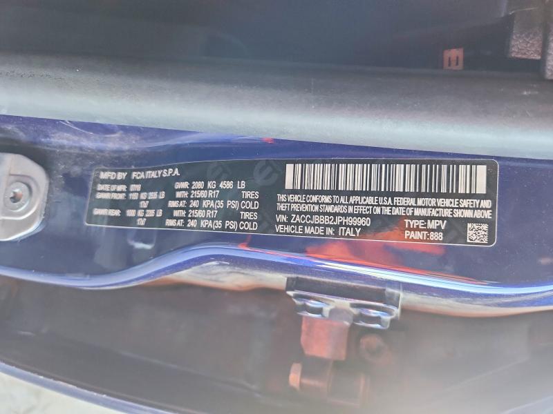 Продажа на аукционе авто 2018 Jeep Renegade, vin: ZACCJBBB2JPH99960, номер лота: 52589216