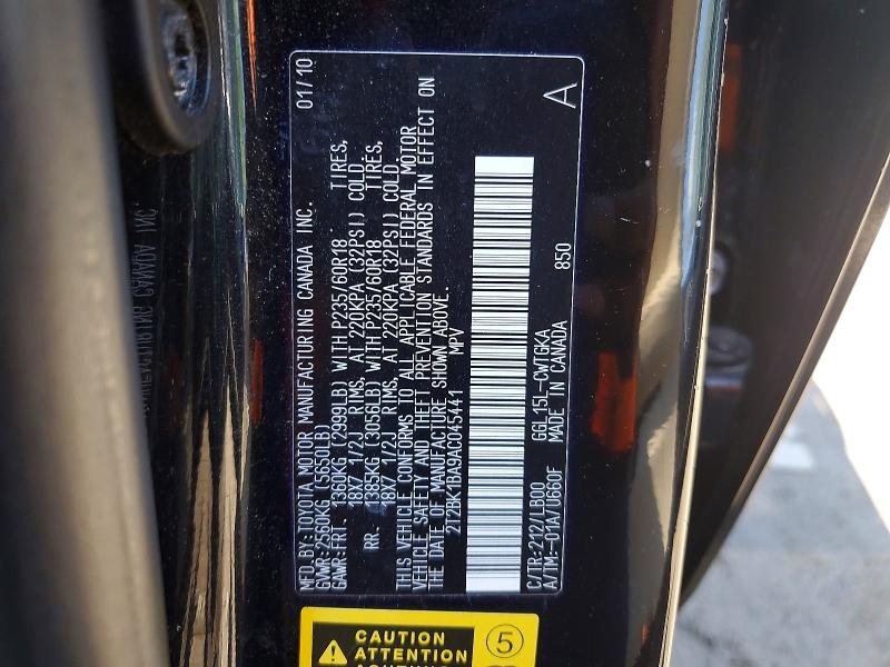 Продаж на аукціоні авто 2010 Lexus Rx, vin: 2T2BK1BA9AC045441, номер лоту: 54727976