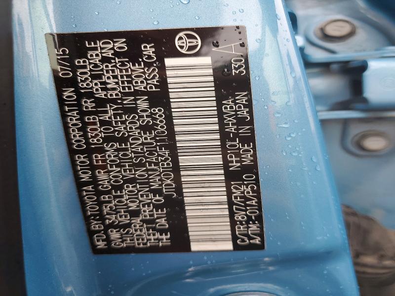 Продажа на аукционе авто 2015 Toyota Prius C, vin: JTDKDTB34F1106668, номер лота: 55311596