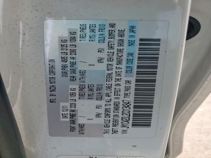 Aukcja sprzedaży 2012 Mazda 5, vin: JM1CW2DL2C0134847, numer aukcji: 53049506