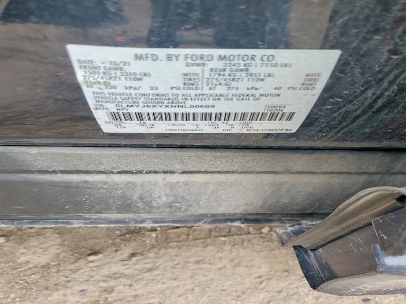 Продажа на аукционе авто 2022 Lincoln Aviator, vin: 5LMYJ8XYXNNL00609, номер лота: 52625456