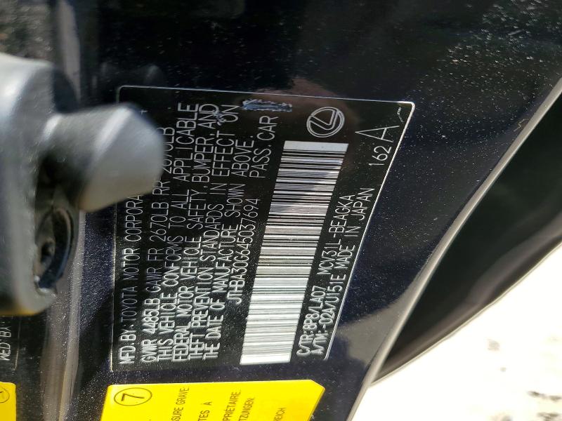 Продажа на аукционе авто 2004 Lexus Es, vin: JTHBA30G645037694, номер лота: 53173526