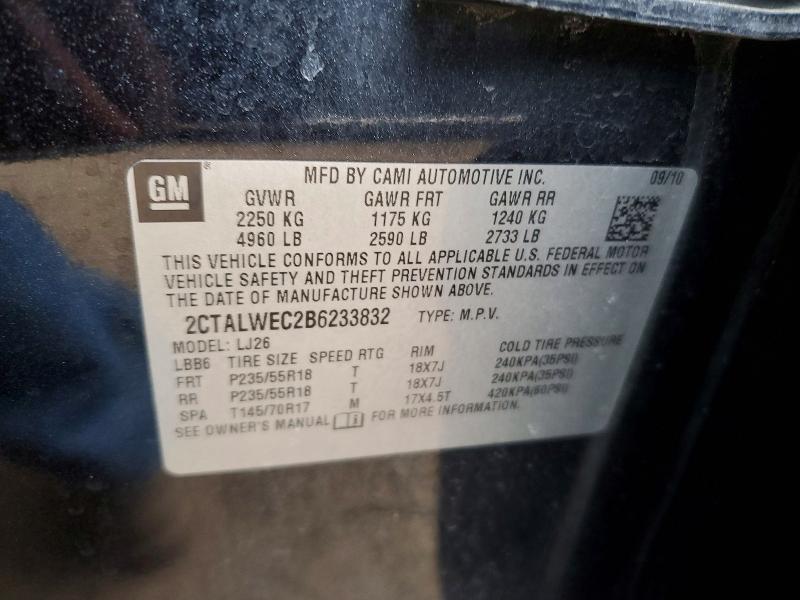 Aukcja sprzedaży 2011 Gmc Terrain, vin: 2CTALWEC2B6233832, numer aukcji: 53299856