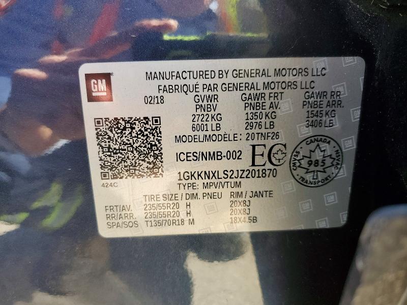 Продаж на аукціоні авто 2018 Gmc Acadia, vin: 1GKKNXLS2JZ201870, номер лоту: 54423406