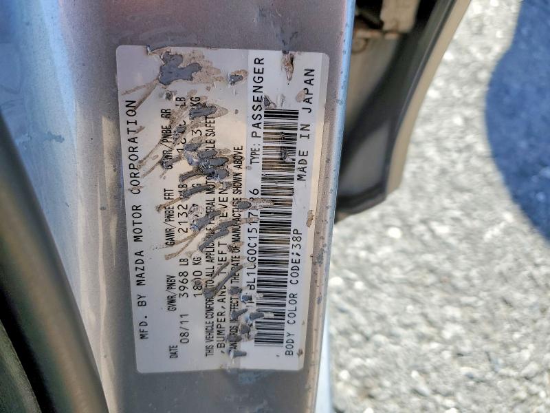 Aukcja sprzedaży 2012 Mazda 3, vin: JM1BL1UG0C1517326, numer aukcji: 53317506